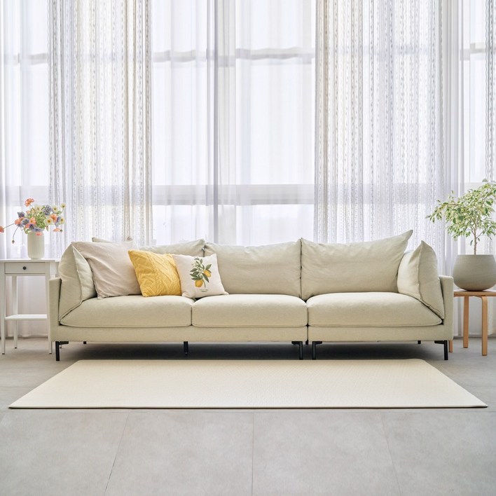 양면 pvc매트 거실 바닥 놀이방 쿠션매트, 아이보리