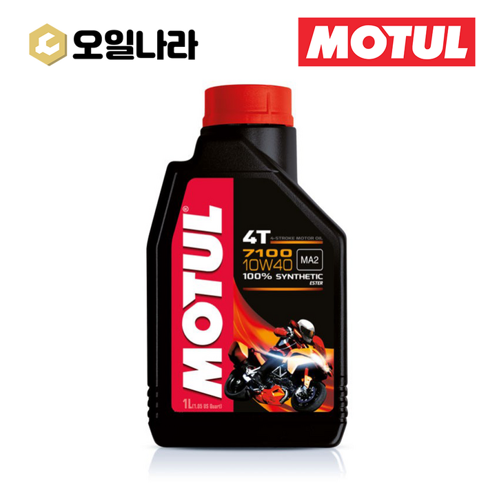 모튤 7100 4T 10W40 오토바이 100 합성엔진오일 1L  MOTUL