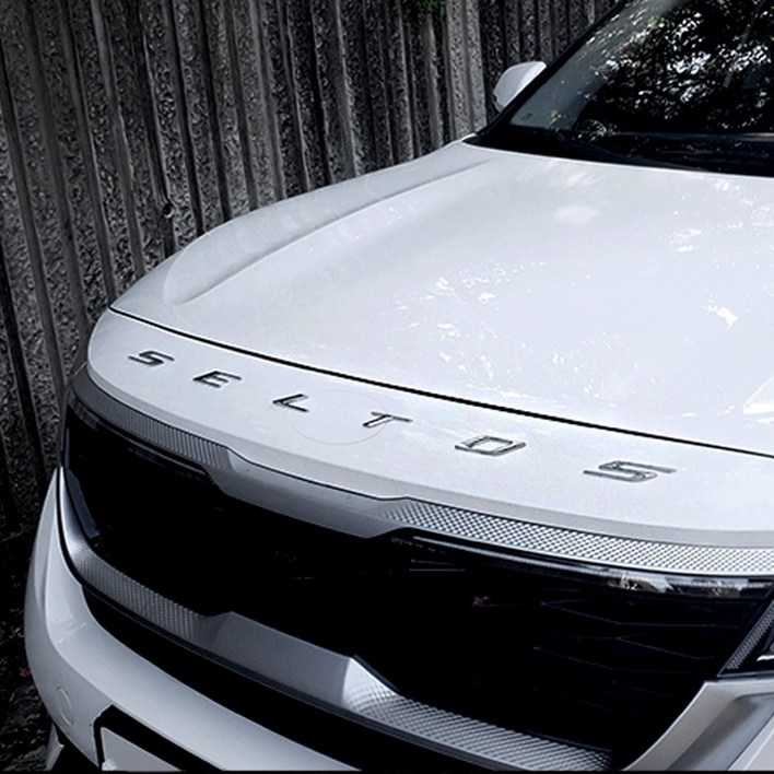 기아 셀토스 튜닝 로고 레터링 엠블럼세트  전면 후면 풀세트 트렁크 꾸미기 차량용품, A체리블랙 전면레터링 세트  매트블랙