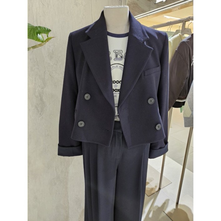 ZOOC 더블버튼 크롭 자켓 Z251MSF001