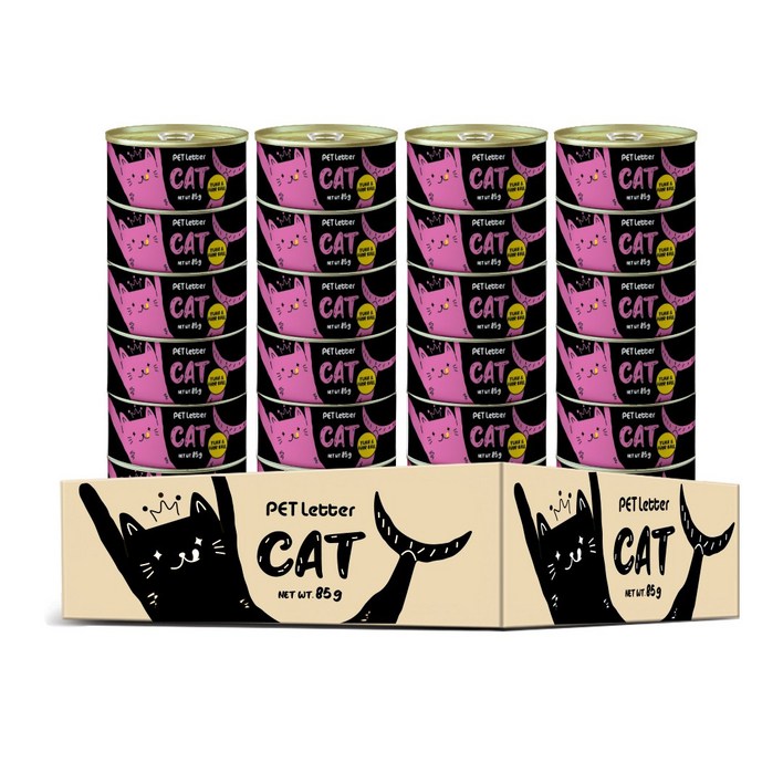 펫레터 참치&헤어볼 85g x 24개입 고양이 캔, 단품