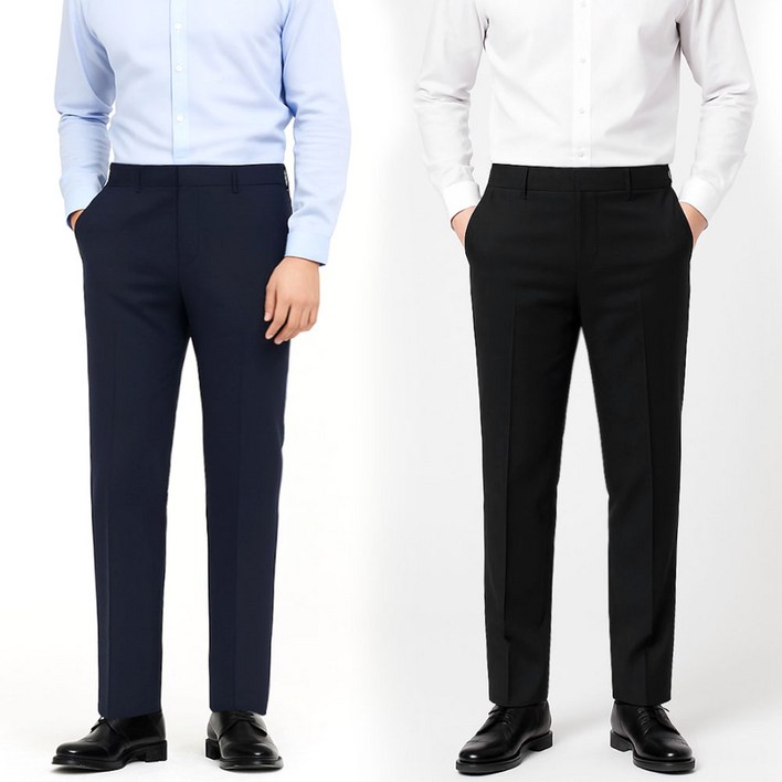 남자 슬랙스 바지 여름 정장바지 스판 히든밴딩 시원한 쿨 남성 기지바지 빅사이즈 30~40