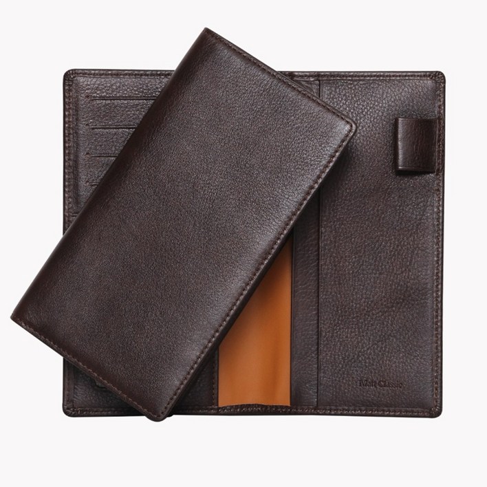 MATT 2026년 슈렁큰 소가죽 펜꽂이 CEO 업무 수첩 다이어리 이니셜 각인 가능, 투톤브라운D10274