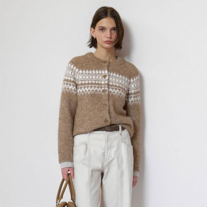 온앤온 페어아일 자카드 가디건 NEK5WDB202color