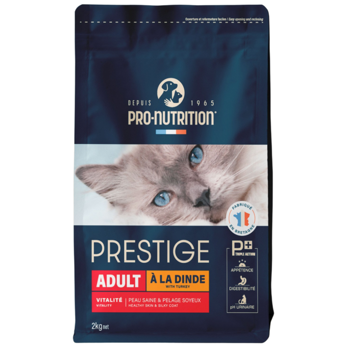 PN 프레스티지 캣 터키 어덜트 고양이사료 건식 피모관리 기호성 좋은 사료, 3개, 2kg, 칠면조