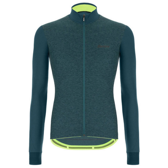 산티니 FW23 퓨어리즘 남성 기모 긴팔져지 청록 슬림핏