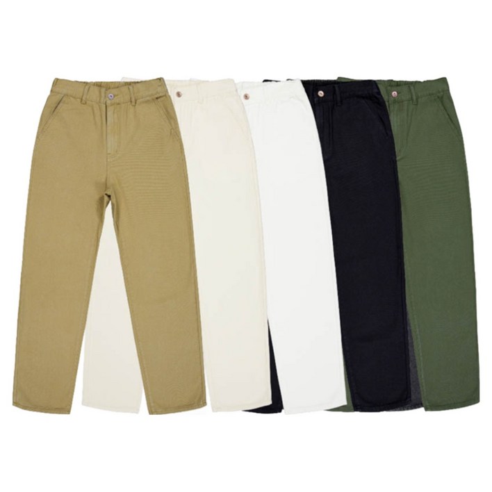 GTM SQ5003 뒷밴딩릴렉스테이퍼드코튼팬츠 여자 사계절 편안한 밴딩 면바지 빅사이즈