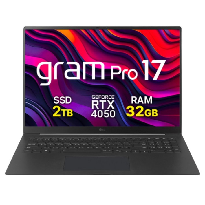 LG전자 2025 그램 프로 17인치 17ZD90TRSX5BK 프리도스 RTX 4050 32GB 초경량 대화면 애로우레이크 인텔 U5 225H 직장인 대학생 고성능 게이밍 노트북, 17ZD90TRSX5BK, Free DOS, 32GB, 2TB, 블랙