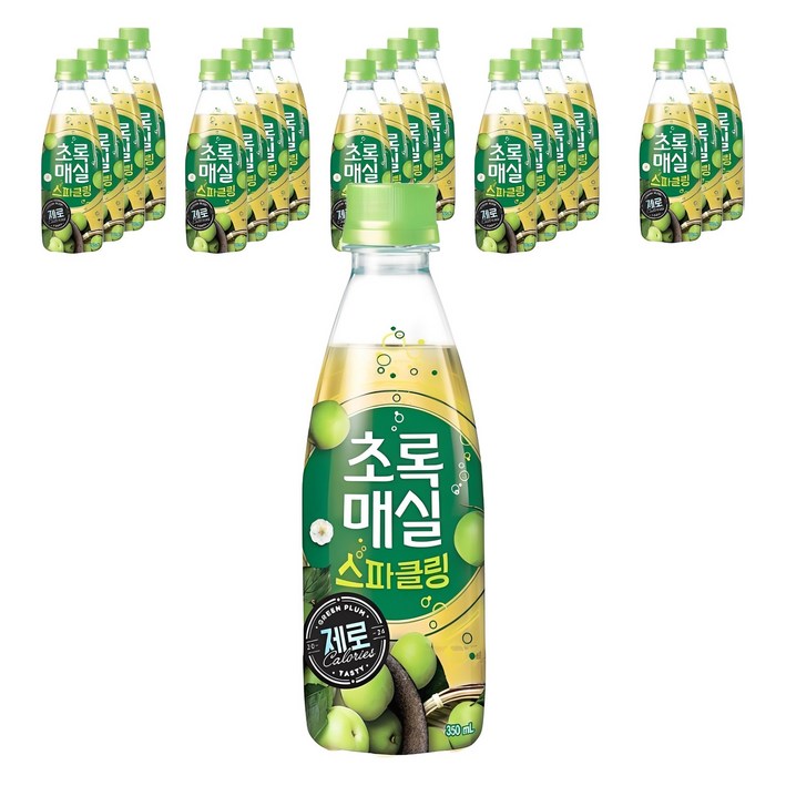 초록매실 스파클링 제로, 350ml, 20개 초록매실 스파클링 제로, 350ml, 20개