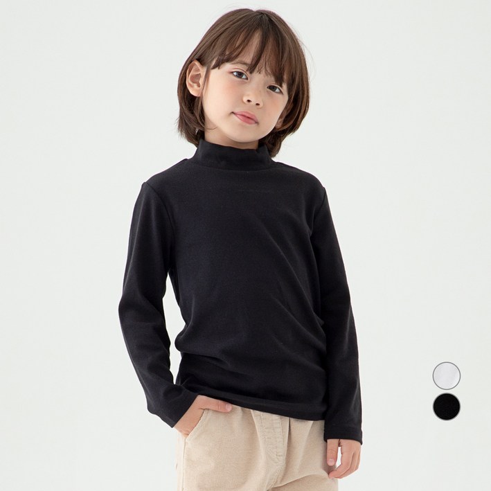 롤리트리 아동 스판 모크 하이넥 티셔츠