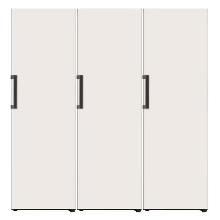 [색상선택형] LG전자 오브제 321L 좌열림 컨버터블 세트 메탈 냉장고 + 냉동 + 김치냉장고 XYZ323MEF 방문설치