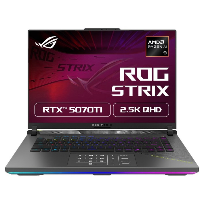 에이수스 2025 ROG 스트릭스 G16 라이젠9 라이젠 9000 시리즈 지포스 RTX 5070 Ti