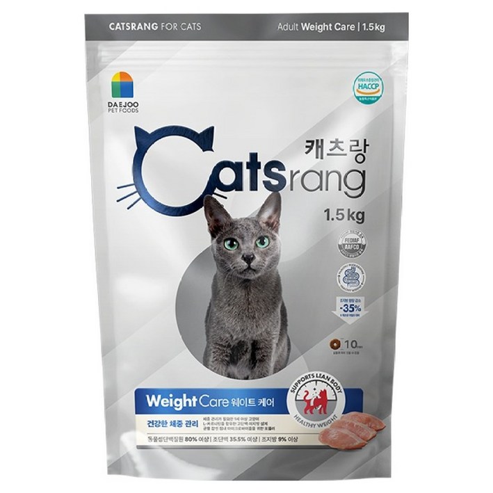 캐츠랑 고양이 어덜트 체중조절 웨이트 케어 기능성 사료, 1.5kg, 1개, 다이어트체중관리