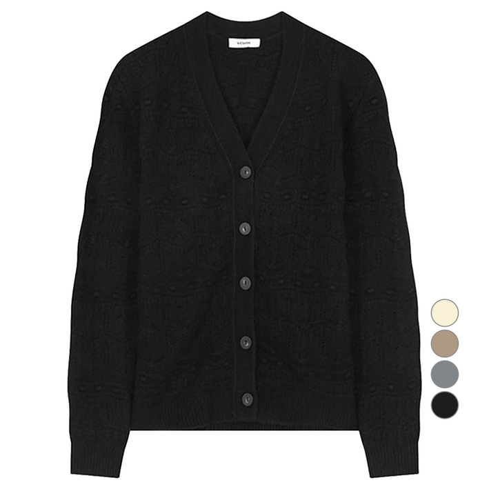 쉬즈미스 여성용 브이넥 가디건 SSKCDO41080