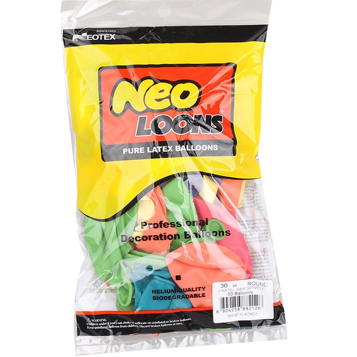 네오텍스 30cm 라운드풍선 50p