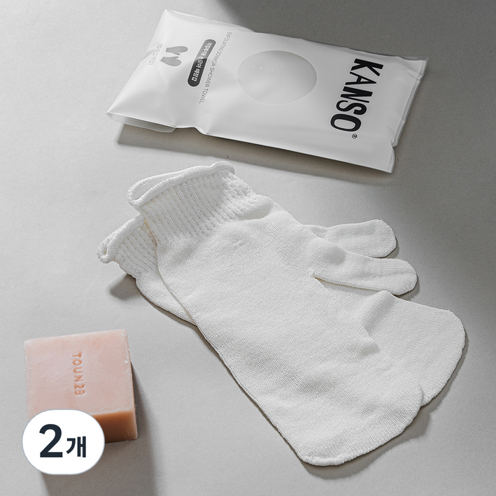 간소 각질만 부드럽게 제거하는 손모아 때장갑, 네이처 화이트, 2개, 2개입