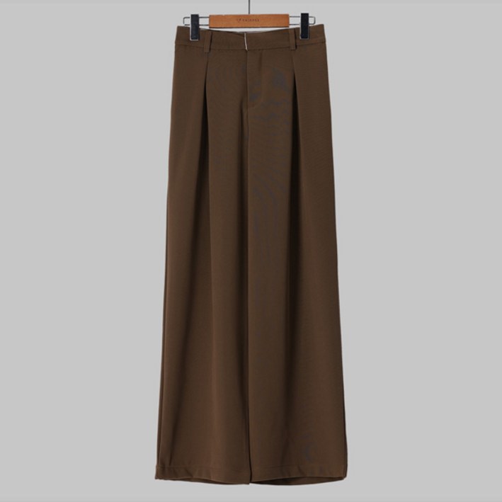 시크폭스 여성용 여우슬랙스 슬릿핀턱 프리미엄 와이드 슬랙스