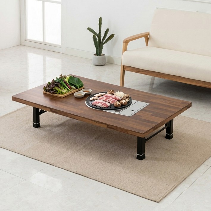 노아가구 리치블 높이조절 접이식 불판 테이블