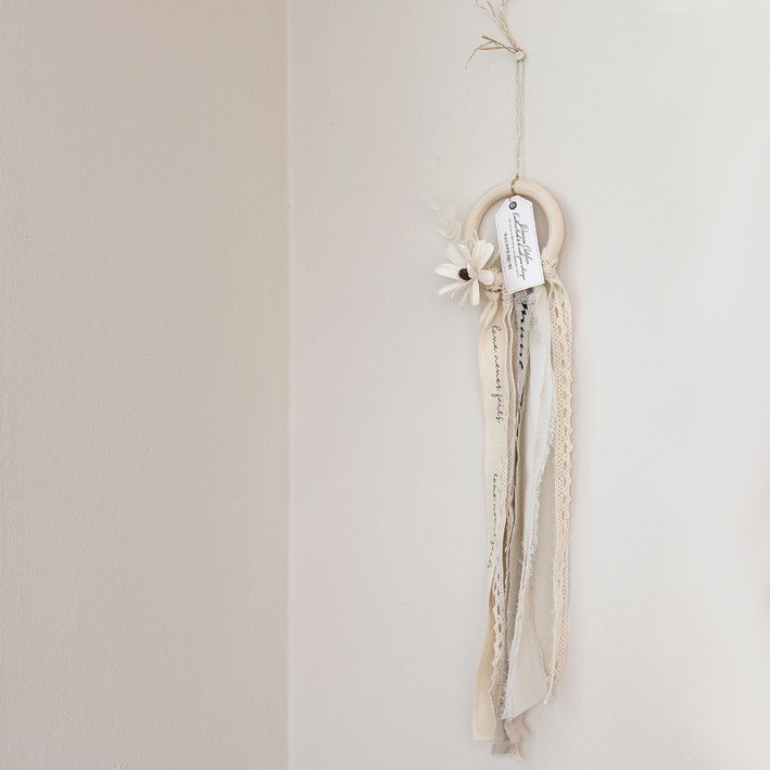 아스파시아 따스한 우드링 리본드림캐쳐 + 선물포장 세트