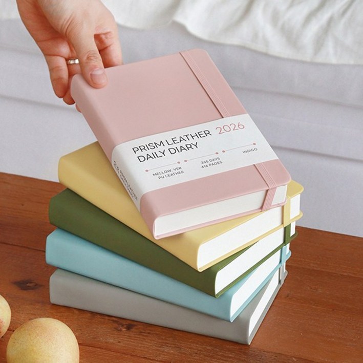 인디고 2026 프리즘 레더 B6 데일리 다이어리(날짜형 32절 일간)