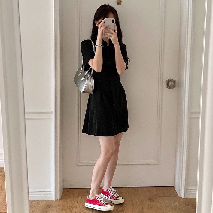 [뉴데이]여성 데일리룩 출근룩 단정룩 셔츠 원피스