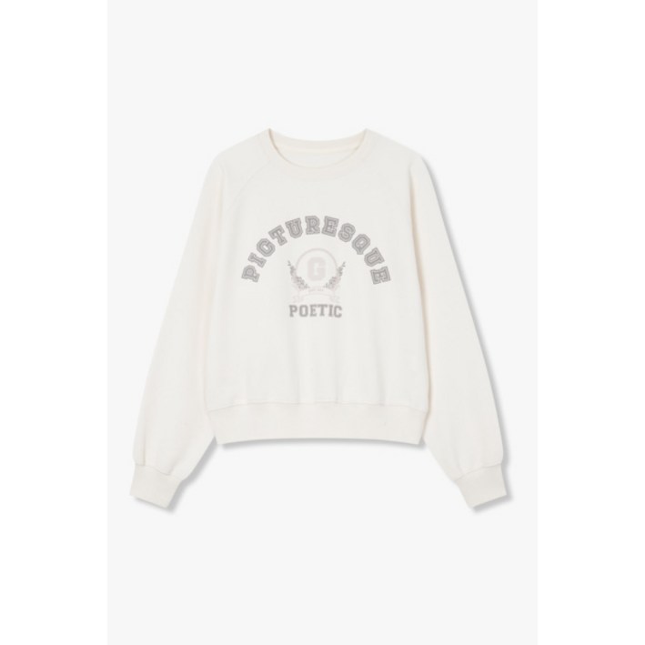 gcut 지컷 7255340301 볼륨 프린트 래글런 맨투맨