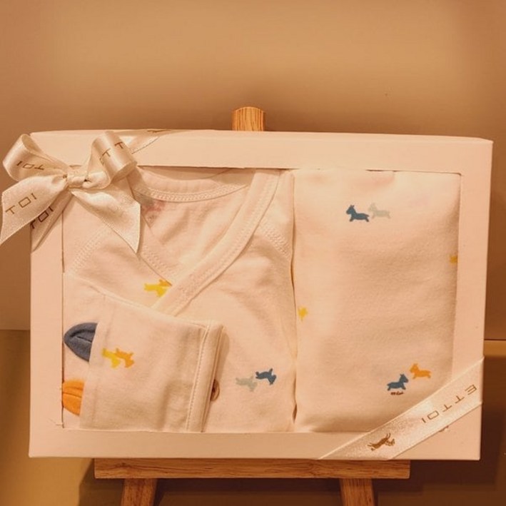 에뜨와 신생아 선물 센티코 속싸보배내가운 출산 축하 세트 임신 백일