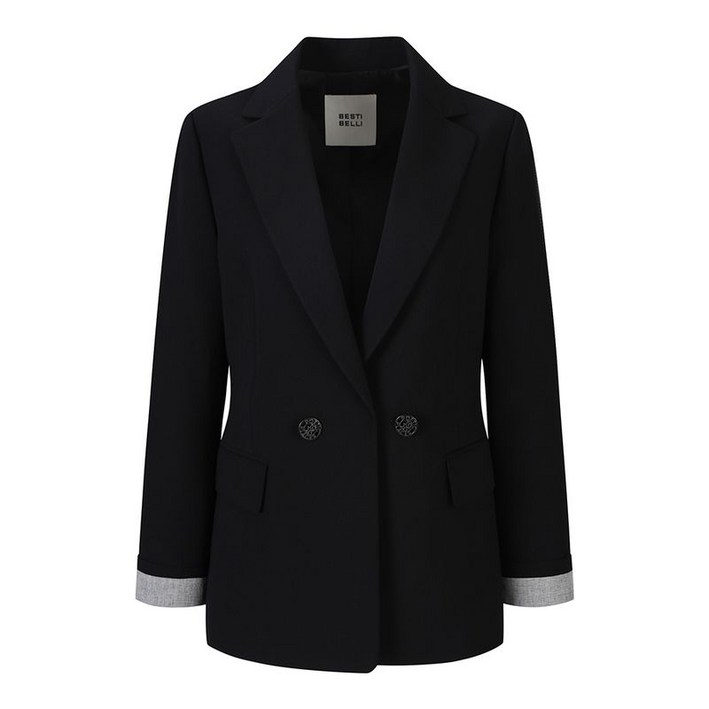 베스띠벨리  24봄 롤업 셋업 자켓1108BK