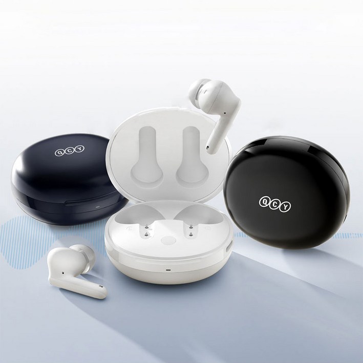 QCY T13 ANC2 APP 노이즈 캔슬링 블루투스 이어폰, 블랙