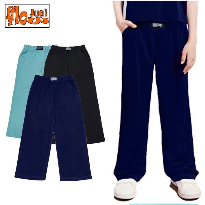 여름 여아 주니어 쿨링스판 와이드바지 초등학생 중학생 여학생 통바지 의류 옷 빅사이즈