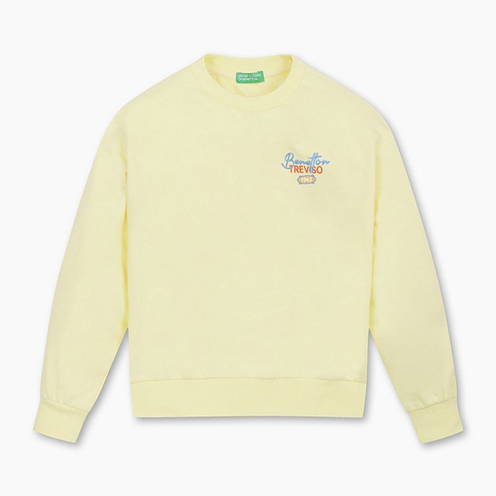 베네통키즈공식 로고플레이 맨투맨QAMT10511YE