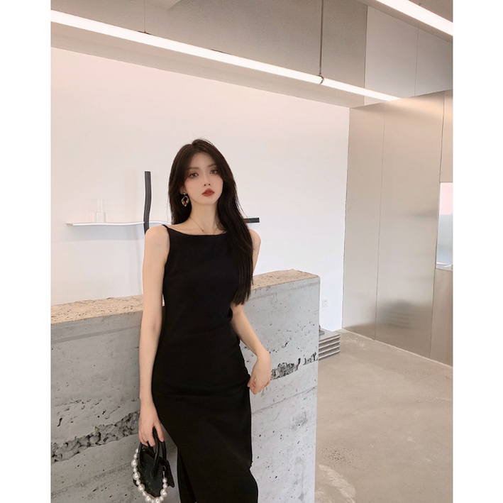 잇츠스타일 홀터넥 옆트임 롱원피스