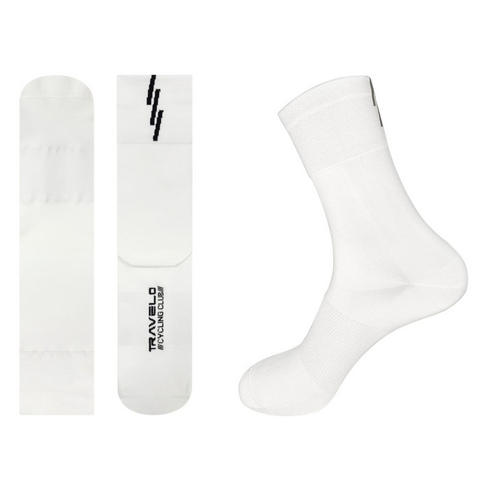트레벨로 컴프레션 자전거 양말 2pcs, 화이트, 2개