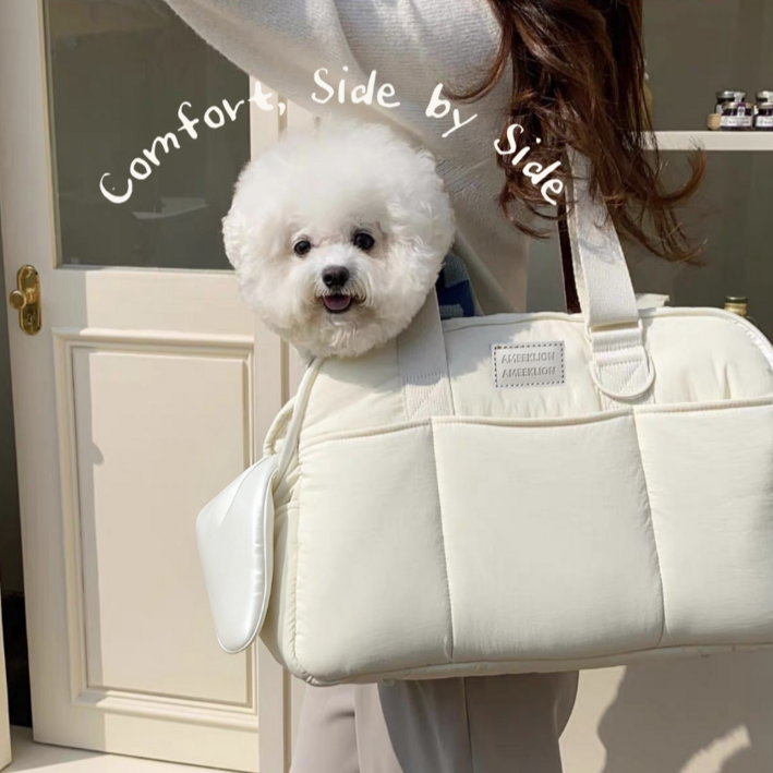 IAE MARON BAG 마롱백 강아지 소형견 포근한 이동가방, 1개, 민트마카롱