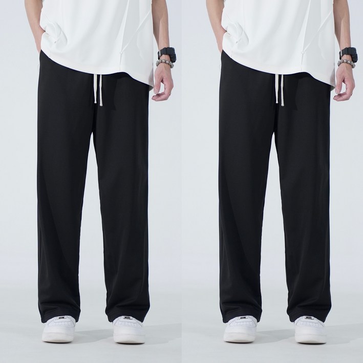 1+1 남자 트레이닝바지 바지 남자 와이드팬츠 베이잉