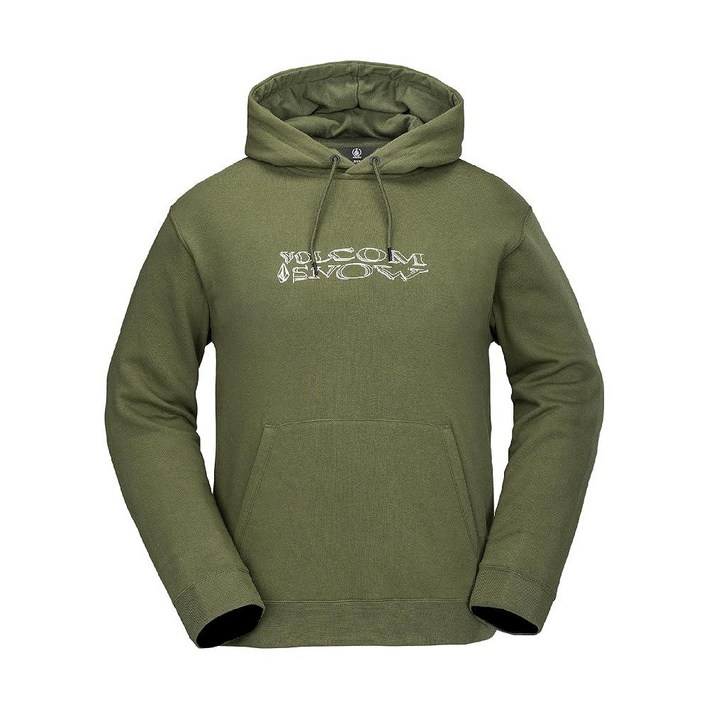 Volcom 남성용 에센셜 후드 스노우보드 라이딩 플리스 후디, 아이비 S5