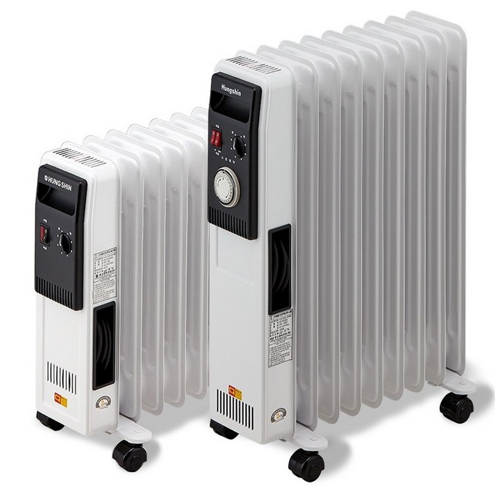 Hungshin 국내생산 전기라디에이터 2단전원 7핀 1200W 타이머형라디에이타 라지에이터 동파방지히터