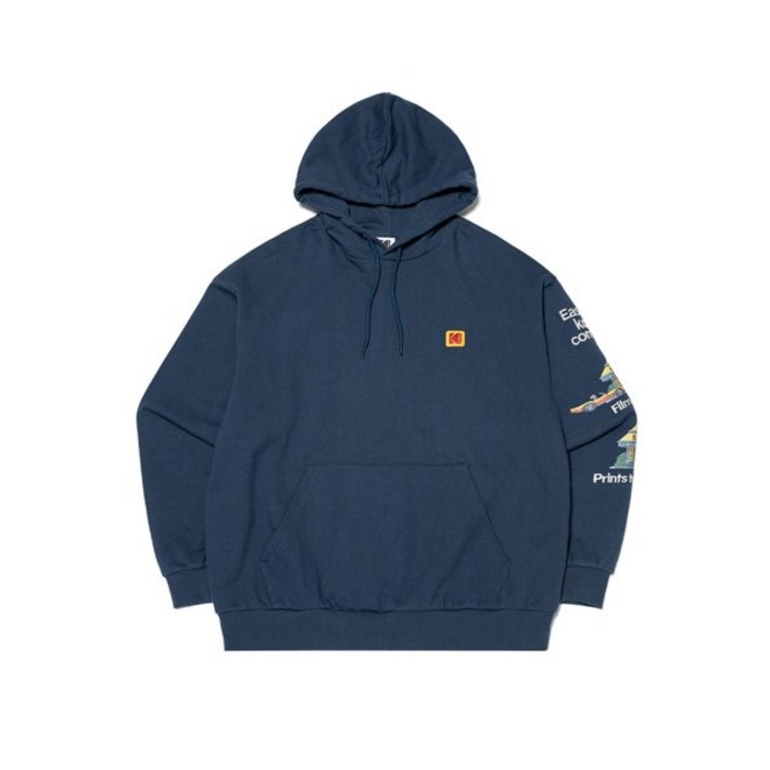 정품 코닥 에센셜 레터링 자수 후드티셔츠 NAVY ESSENTIAL RETTERING HOOD