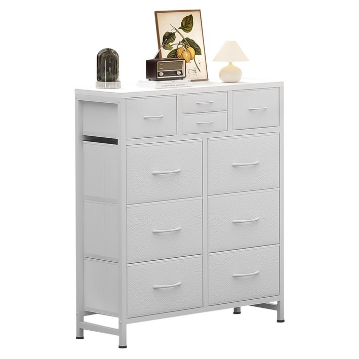 소웰홈 패브릭 4단10문 옷 수납장, 10단, 화이트