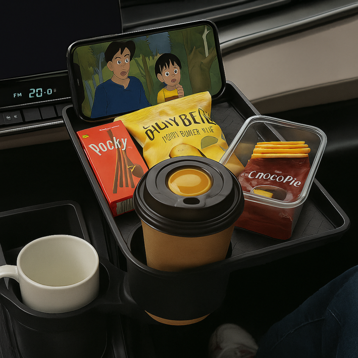 차량용 멀티 컵홀더 트레이 테이블 거치대 TABUSY25S6010FR