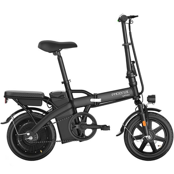 미니벨로 접이식 미니 전기 자전거 48V 8A/15A 35-45km, 가로사이즈 123cm블랙