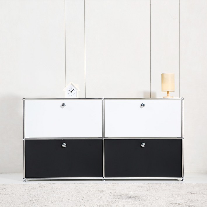 이가페 미드센츄리 모듈수납장 듀오 2x2 베이직 수납장 비스포크콤비