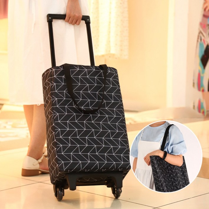 마벨인홈 접이식 장바구니 손잡이 캐리어 대용량 바퀴 쇼핑카트