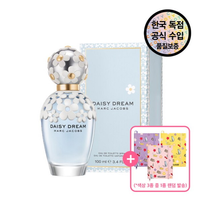 [마크제이콥스(명품화장품)] [공식수입원] 마크제이콥스 데이지 드림 EDT 100ML (+마크제이콥스 노트 (색상 3종 중 1종 랜덤발송) 증정)