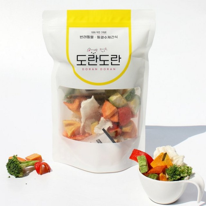 도란도란 강아지간식 동결건조 베지칩스지퍼팩 40g