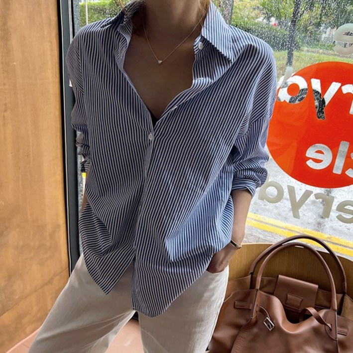 난닝구투비코 스트라이프셔츠