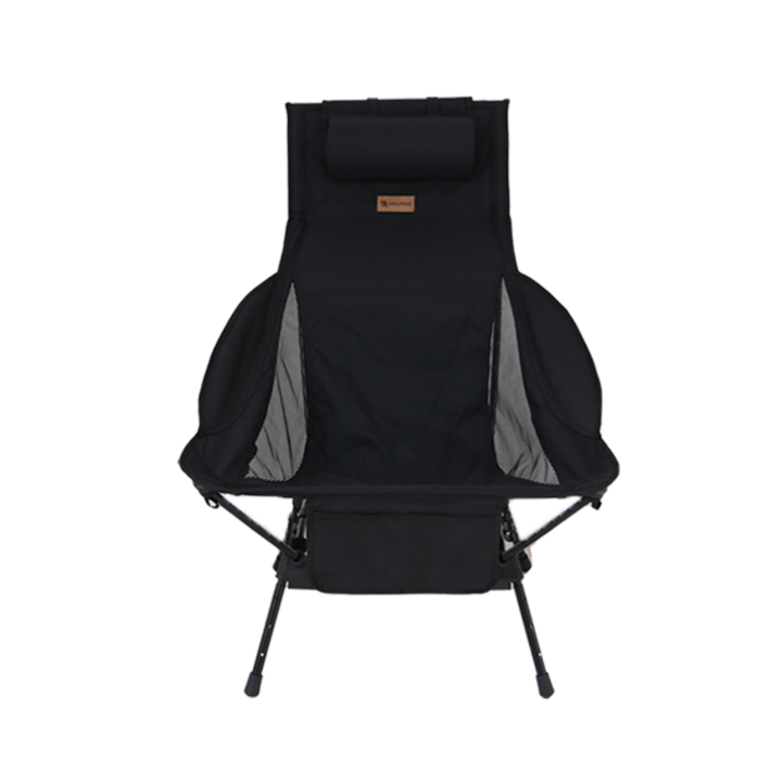 멜핑 아웃도어 빅사이즈 경량 접이식 캠핑 릴렉스 체어 특대, 1개, 블랙