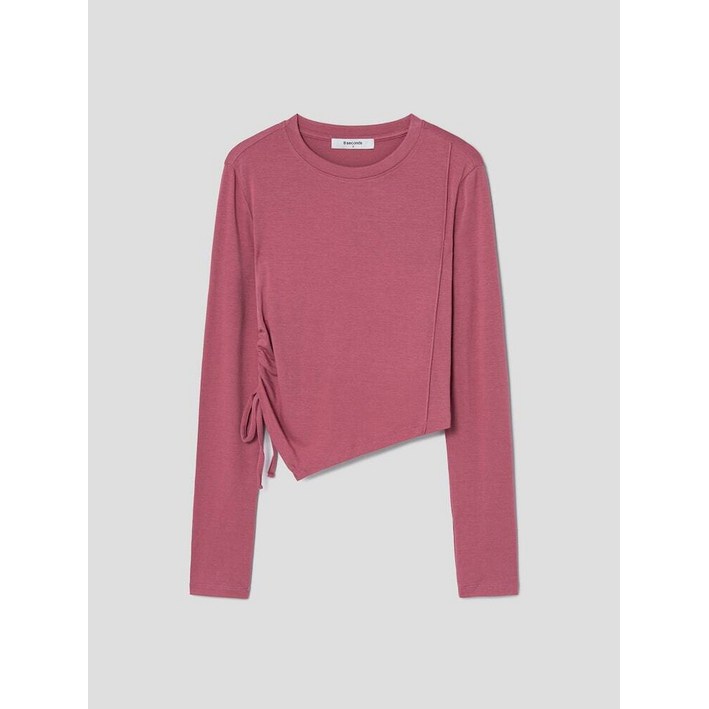 에잇세컨즈 8SECONDS 사이드 스트링 긴소매 티셔츠 핑크 XNK421 FBR181