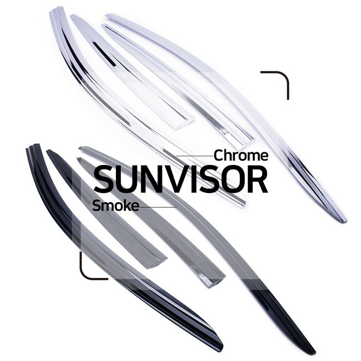 케이모터스 기아 K 시리즈 K3 K5 K7 K8 크롬 스모그 썬바이저 빗물받이 썬바이져, 2020 K5 (4P) 19.12~Now