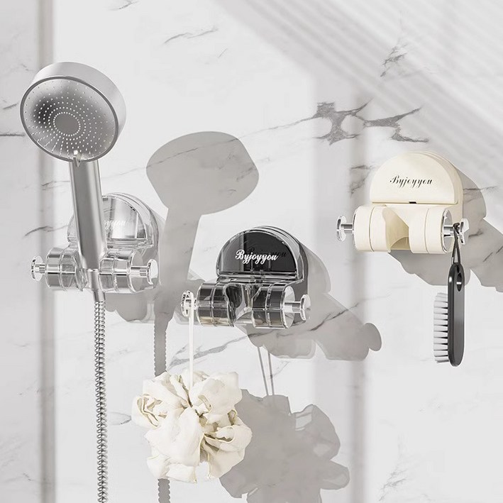 초간편 무타공 진공흡착 샤워기 거치대 샤워기걸이